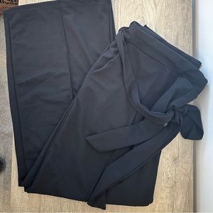 Shein Curve 3X Black Wide Leg Stretchy Trousers